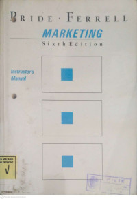 Marketing : Concepts and Strategies