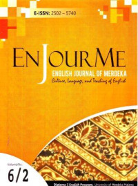Image of ENJOURME: English Journal Of Merdeka (Culture, Language, and Teaching of English)
