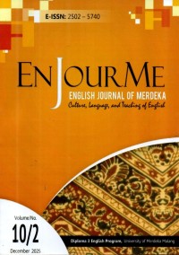 Image of ENJOURME : English Journal of Merdeka