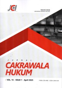 Image of Jurnal Cakrawala Hukum