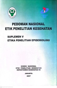 Image of Pedoman nasional etik penelitian kesehatan