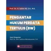 Image of Pengantar hukum perdata tertulis (BW)