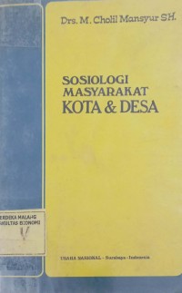 Image of Sosiologi masyarakat kota dan desa