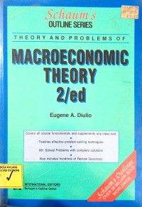 Image of Theory and Problems 0f Macroeconomics Theory