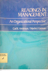 Readings In Management : An Organizational Perspective