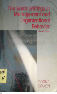 The Great Writings In Management and Organizational Behavior